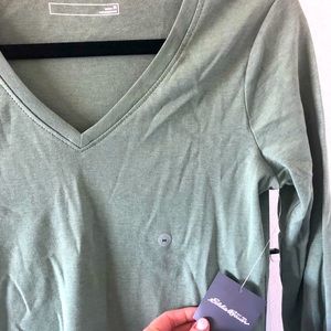 Never worn Eddie Bauer Long Sleeve Shirt in pretty Sage color